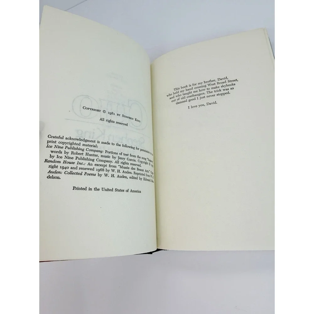 Stephen King Cujo 1981 Viking Hardcover Book Club Edition Dust Jacket Horror